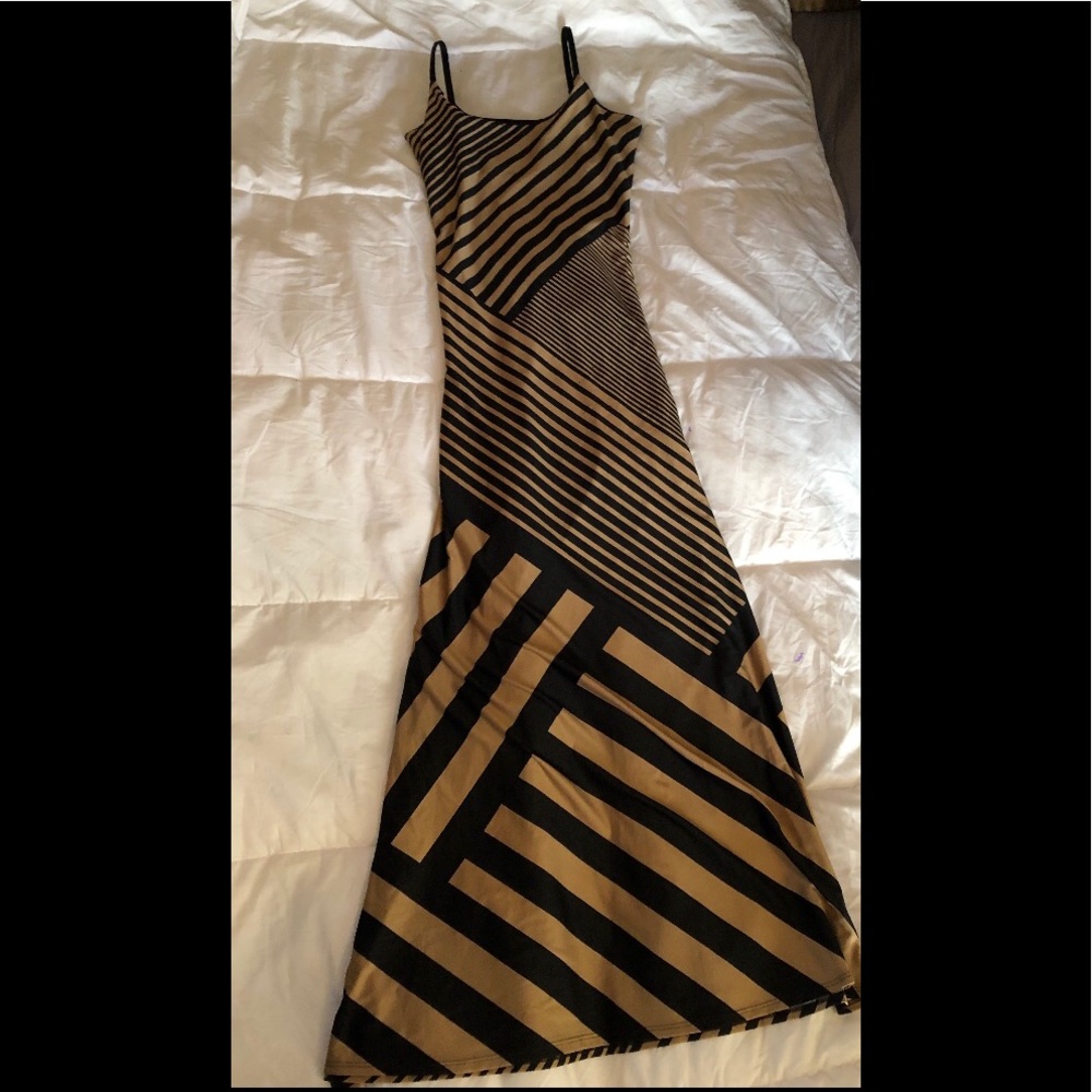 BLACK GOLD LONG DRESS